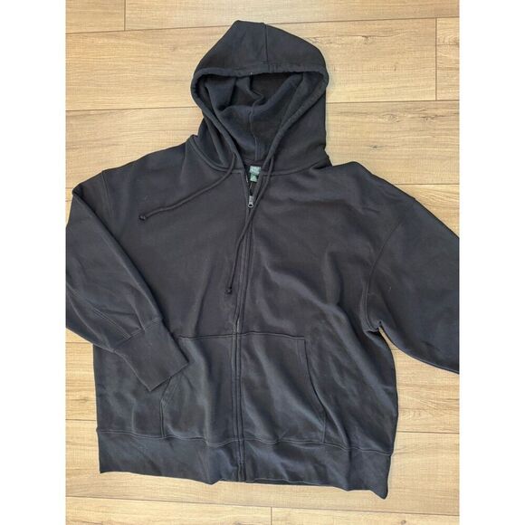 wild fable Other - Men’s Wild Fable hooded full zip sweater size 2XL XXL Hoodie Black NWT Unisex